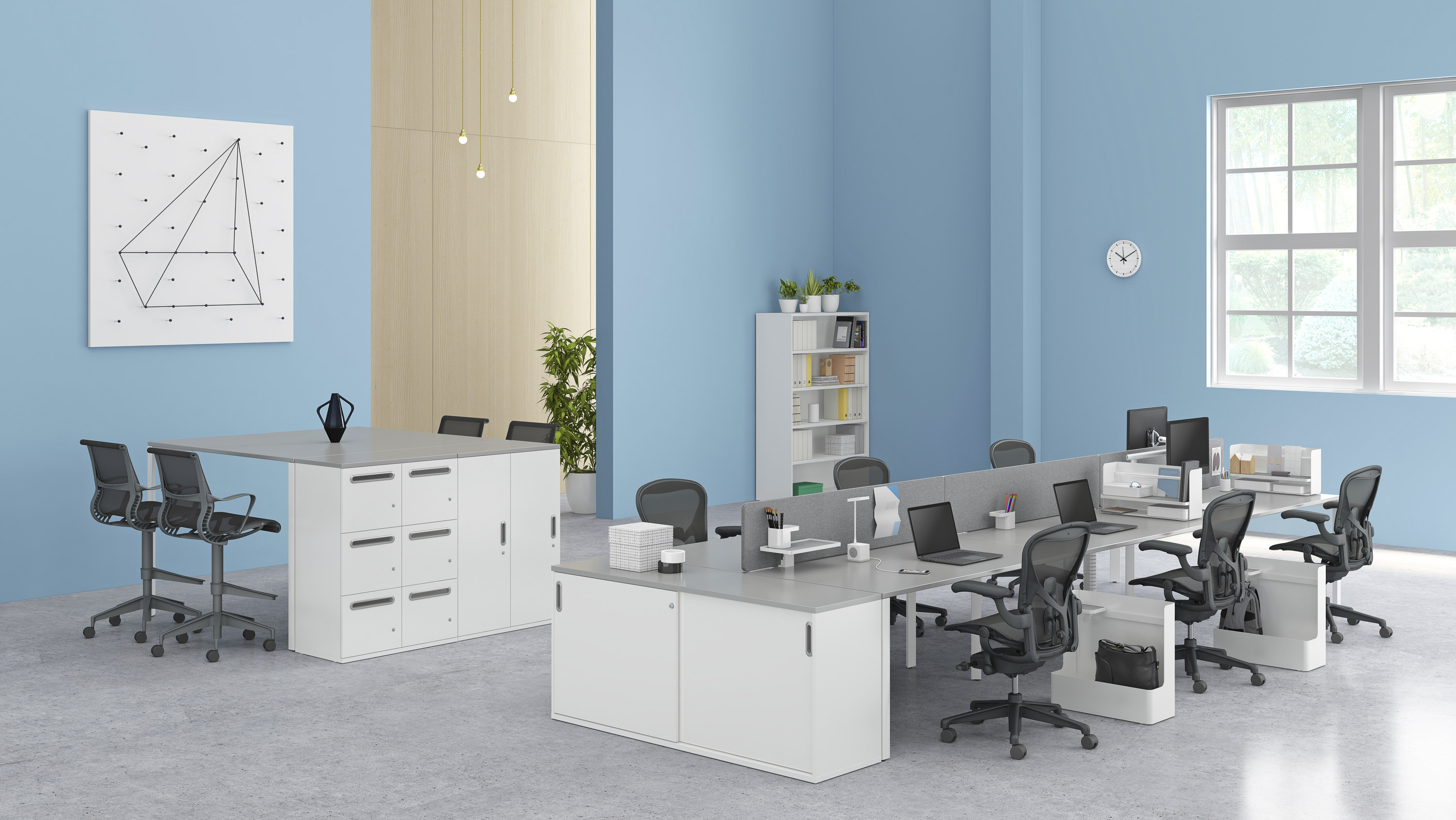 办公屏风|屏风工作站|办公家具|万象城(中国)家具|Layout Studio 开放式办公区